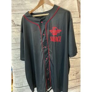 Scarface Mens Black Red Baseball‎ Jersey Shirt Athletic Sportswear Casual
